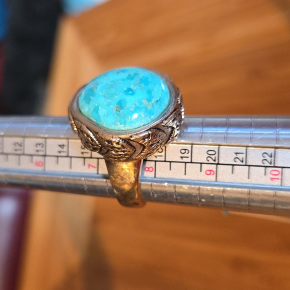 Studio Barse Turquoise Ring with Bronze Band 8 - Picture 7 of 8